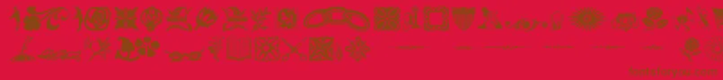 DavysDingbatsRegular Font – Brown Fonts on Red Background