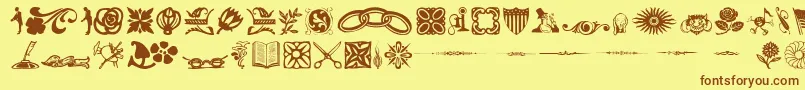 DavysDingbatsRegular Font – Brown Fonts on Yellow Background
