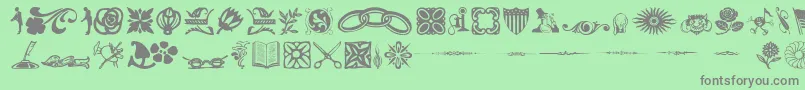 DavysDingbatsRegular Font – Gray Fonts on Green Background