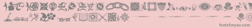 DavysDingbatsRegular Font – Gray Fonts on Pink Background