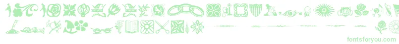 DavysDingbatsRegular Font – Green Fonts on White Background