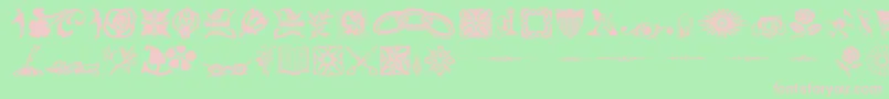 DavysDingbatsRegular Font – Pink Fonts on Green Background