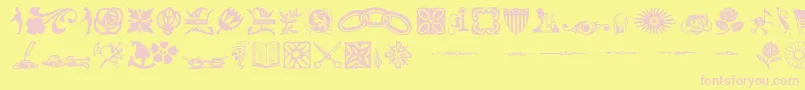 DavysDingbatsRegular Font – Pink Fonts on Yellow Background