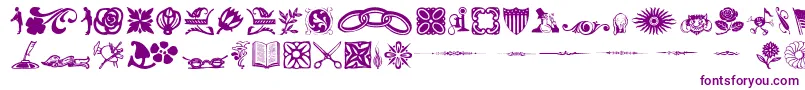 DavysDingbatsRegular Font – Purple Fonts on White Background