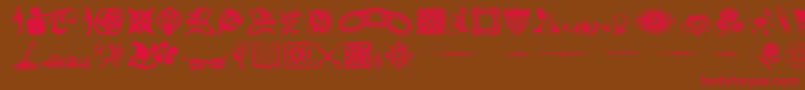DavysDingbatsRegular Font – Red Fonts on Brown Background