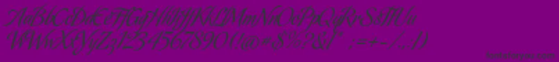 Шрифт Koziupack – чёрные шрифты на фиолетовом фоне