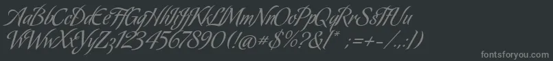 Koziupack Font – Gray Fonts on Black Background
