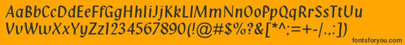 Klangmtstd Font – Black Fonts on Orange Background
