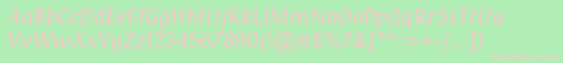 Klangmtstd Font – Pink Fonts on Green Background
