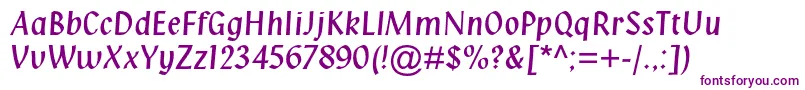 Klangmtstd Font – Purple Fonts on White Background