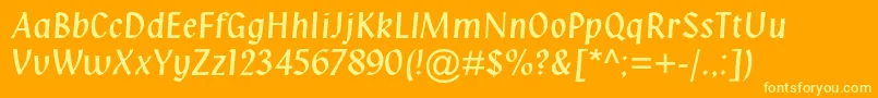Klangmtstd Font – Yellow Fonts on Orange Background