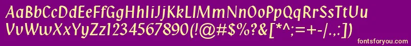 Klangmtstd Font – Yellow Fonts on Purple Background