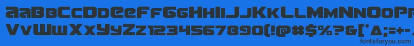 Terran Font – Black Fonts on Blue Background