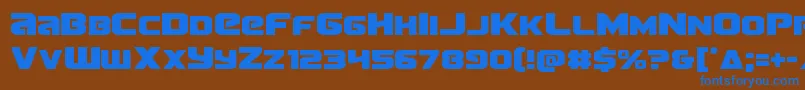 Terran Font – Blue Fonts on Brown Background