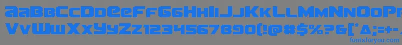 Terran Font – Blue Fonts on Gray Background