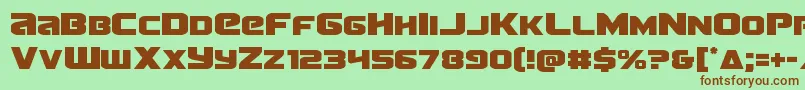 Terran Font – Brown Fonts on Green Background