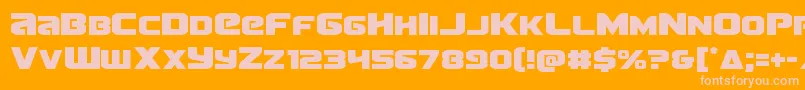 Terran Font – Pink Fonts on Orange Background