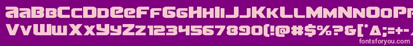 Terran Font – Pink Fonts on Purple Background