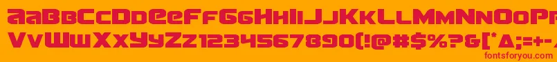 Terran Font – Red Fonts on Orange Background