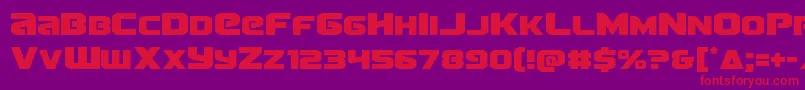 Terran Font – Red Fonts on Purple Background