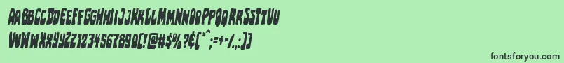 Pocketmonstercondital Font – Black Fonts on Green Background