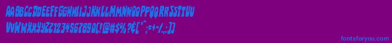 Pocketmonstercondital Font – Blue Fonts on Purple Background