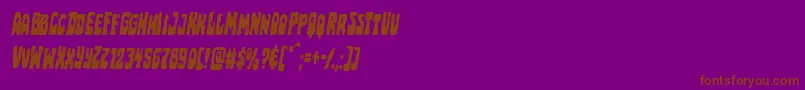 Шрифт Pocketmonstercondital – коричневые шрифты на фиолетовом фоне