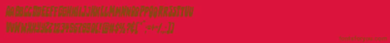 Шрифт Pocketmonstercondital – коричневые шрифты на красном фоне