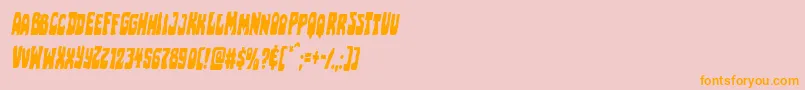 Pocketmonstercondital Font – Orange Fonts on Pink Background