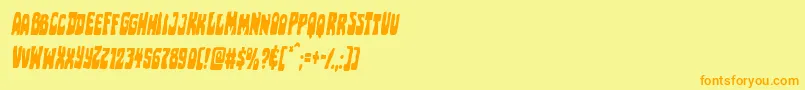 Pocketmonstercondital Font – Orange Fonts on Yellow Background