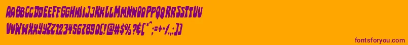 Pocketmonstercondital Font – Purple Fonts on Orange Background