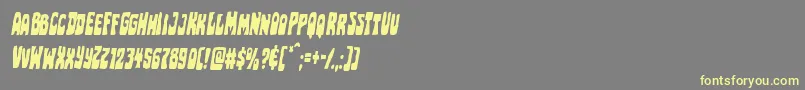 Pocketmonstercondital Font – Yellow Fonts on Gray Background