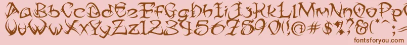 TribalTwo Font – Brown Fonts on Pink Background