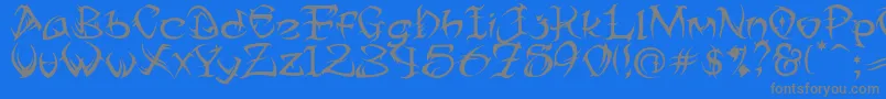 Fonte TribalTwo – fontes cinzas em um fundo azul