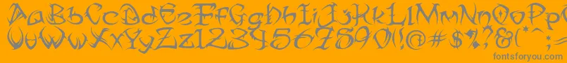 TribalTwo-Schriftart – Graue Schriften auf orangefarbenem Hintergrund