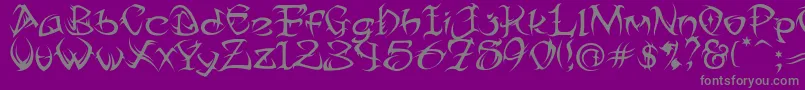 TribalTwo-Schriftart – Graue Schriften auf violettem Hintergrund