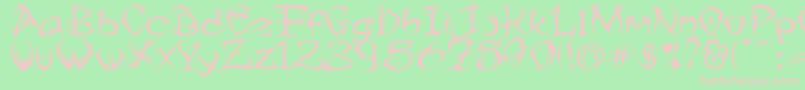 TribalTwo Font – Pink Fonts on Green Background