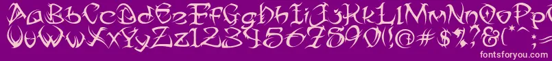 TribalTwo Font – Pink Fonts on Purple Background