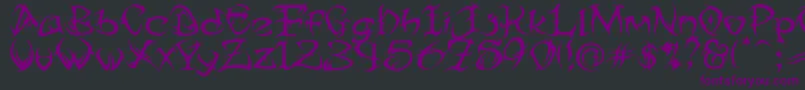 TribalTwo Font – Purple Fonts on Black Background