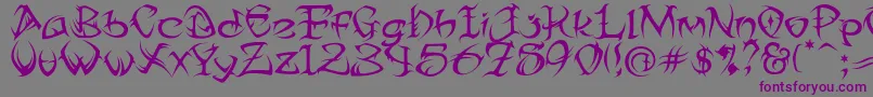 TribalTwo Font – Purple Fonts on Gray Background