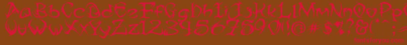 TribalTwo Font – Red Fonts on Brown Background