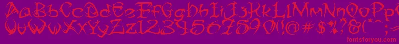 Lisätietoja TribalTwo-fontista TribalTwo-fontti – punaiset fontit violetilla taustalla