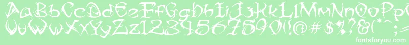 TribalTwo Font – White Fonts on Green Background