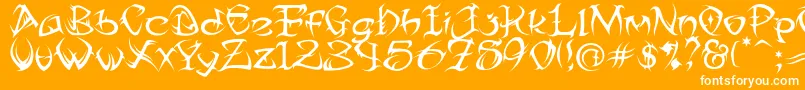 TribalTwo Font – White Fonts on Orange Background
