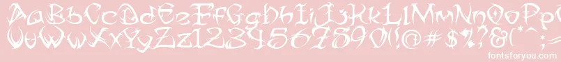 TribalTwo Font – White Fonts on Pink Background