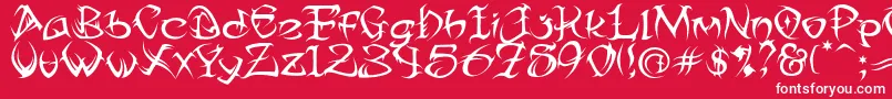 TribalTwo Font – White Fonts on Red Background