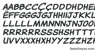 CantedcomicBold font – albanian Fonts