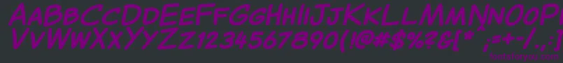 CantedcomicBold Font – Purple Fonts on Black Background