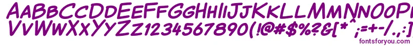 Шрифт CantedcomicBold – фиолетовые шрифты