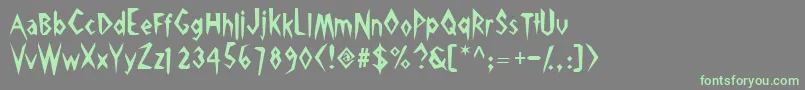 Pick Font – Green Fonts on Gray Background